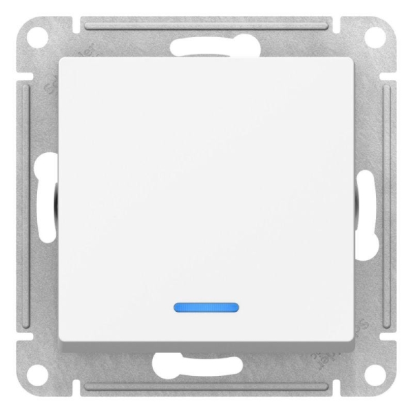 Переключатель 1-кл. AtlasDesign (сх. 6а) 10AX с подсветкой механизм лотос SE ATN001363