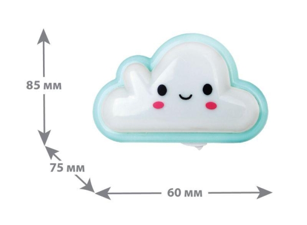 Светильник светодиодный NL-178 "Облако" 220В ночник с выкл. бел. Camelion 12534