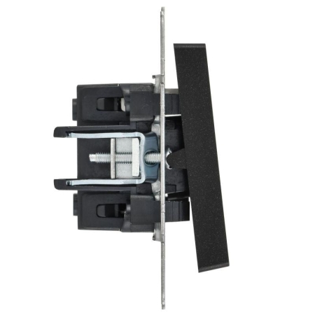 Выключатель 1-кл. СП BRITE ВС10-1-1-БрЧ 10А с индик. механизм черн. IEK BR-V10-1-10-K02