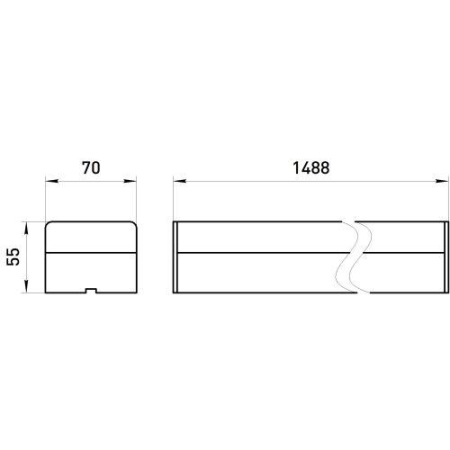 Светильник светодиодный SML-12-WB-65K-W60 60Вт 6500К 5400Лм 70х1488х55 линейный подвесной бел. Эра Б0061022