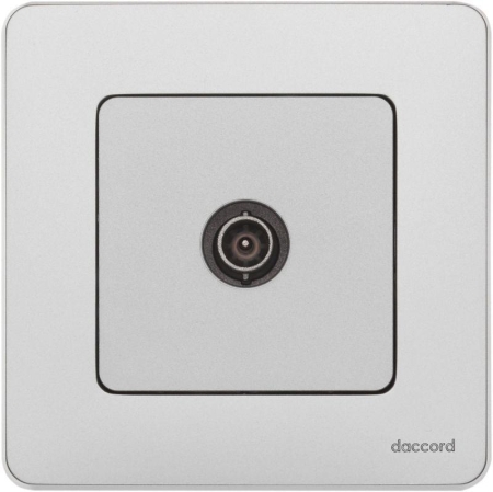 Розетка телевизионная проходная TV Inspiria 14дБ 5-862мГц механизм алюм. IEK 673862