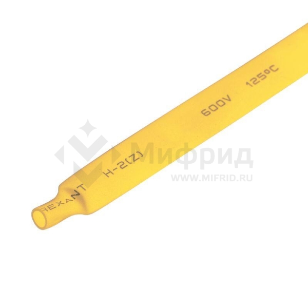 Трубка термоусадочная ТУТ нг 8.0/4.0 желт. 1м REXANT 20-8002