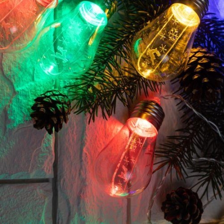 Гирлянда светодиодная "Нить С Новым Годом" 3м 10LED мультиколор IP20 ENIN-16MЭра Б0060415