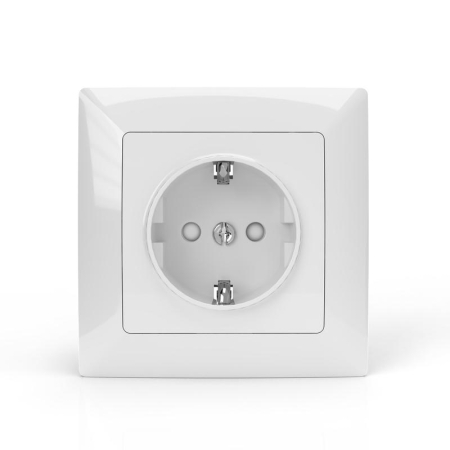 Розетка 1-м СП AVA 16А IP20 с заземл. защ. шторки в сборе бел. TOKOV LIGHT TKL-AV-R1FZSF-C01