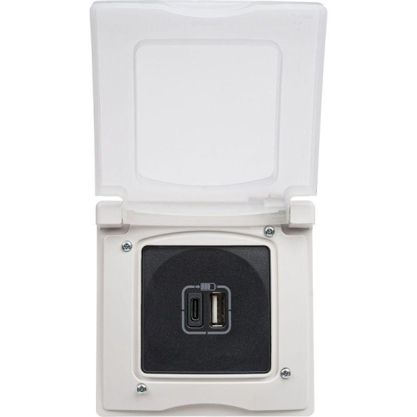 Рамка 1-м Etika IP44 с защ. крышкой бел. IEK 672550