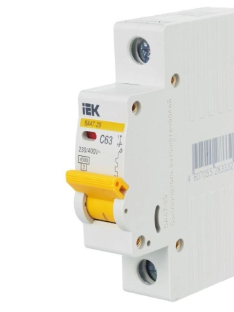 Выключатель автоматический модульный 1п C 63А 4.5кА ВА47-29 KARAT IEK MVA20-1-063-C