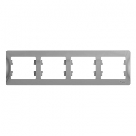 Рамка 4-м Glossa горизонт. алюм. SE GSL000304