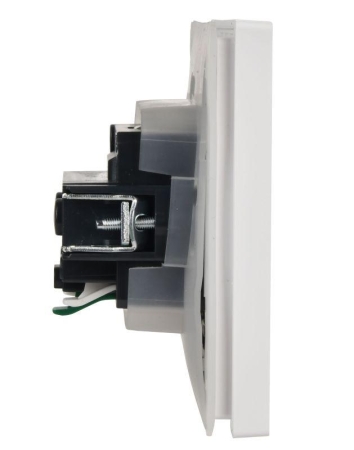 Розетка СП FORTE&PIANO16А IP44 FP219 с заземл. защ. шторки с крышкой безвинт. крепл. бел. IEK FP-R16-16-1-44-K01