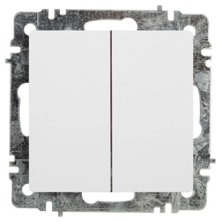 Переключатель 2-кл. СП Accent 6-107-01 10А IP20 250В AL/CU бел. Intro Б0063554