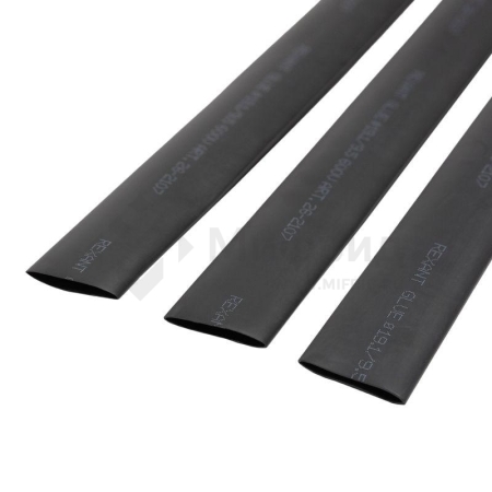 Трубка термоусадочная двустенная клеевая 19.1/9.55 (2:1) черн. 1м (уп.10шт) Rexant 26-2107