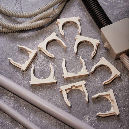 Держатель для труб (клипса) d50мм для монтажного пистолета бел. Rexant 28-0450-3