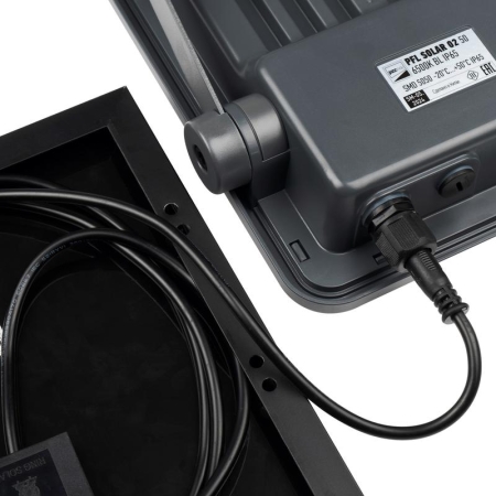 Прожектор светодиодный PFL SOLAR 02 50 6500К GR IP65 ДО с солнечн. панелью и пультом Pro+ JazzWay 5058460