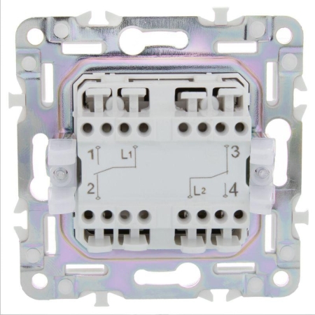 Выключатель проходной 2-кл. SKANDY 10А SK-V05G графит IEK SK-V22-0-10-K53