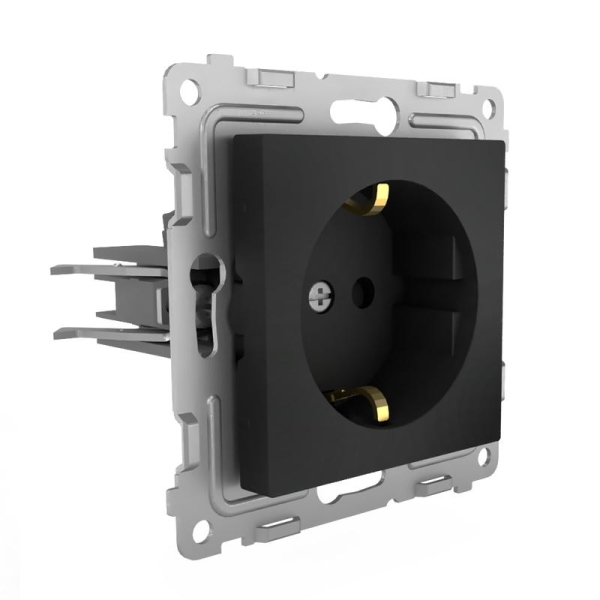 Розетка 1-м СП Pixel 16А IP20 с заземл. механизм карбон TOKOV ELECTRIC TKE-PX-R1Z-C14