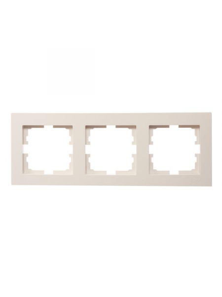 Рамка 3-местн. горизонт. VESNA кремов. LEZARD 742-0300-148