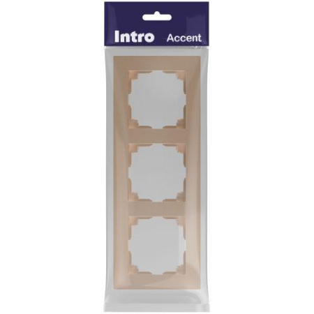Рамка 3-м СП Accent 6-503-04 шампань Intro Б0063785