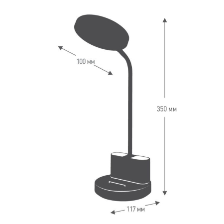 Светильник светодиодный настольный UF-818 C01 6Вт 6000К аккум. 3 ур. яркости) бел. Ultraflash 15162
