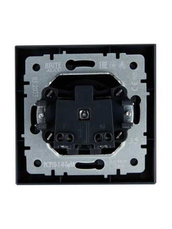 Розетка СП BRITE РСР10-1-0-БрМ 10А в сборе без заземл. без защ. шторок маренго IEK BR-R10-10-K35-F