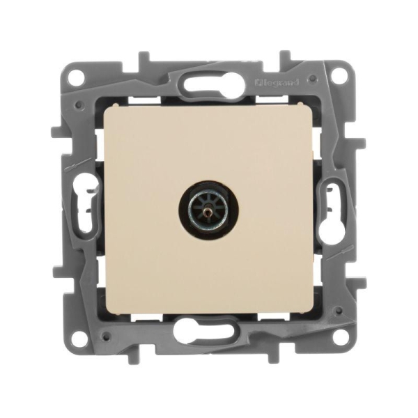 Розетка телевизионная TV СП Etika 2дБ 0-2400МГц с топологией "звезда" механизм сл. кость IEK 672351