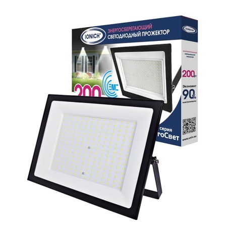 Прожектор светодиодный IFL-200-865-BL-IP65-ProСвет 200Вт 6500К IP65 17500лм IONICH 1658