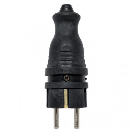 Вилка прямая 16А 2P+PE 230В IP44 каучук PROxima EKF RPS-011-16-230-44-r
