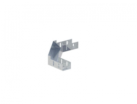 Угол для лотка горизонтальный 90град. 50х50 сталь 0.7мм ЛМс-90Г цУТ2.5 оцинк. СОЭМИ Н0122310311