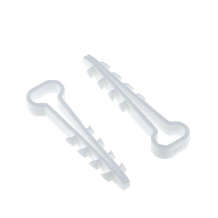 Дюбель-хомут d6х12мм для плоского кабеля полипропилен бел. (уп.50шт) EKF plc-cd-6x12w
