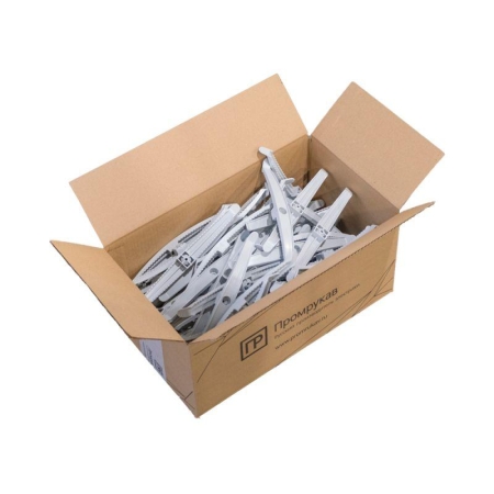 Держатель круглого кабеля двусторонний для прямого монтажа на 16 мест в гофроящике сер. (уп.100шт) Промрукав PR13.0487