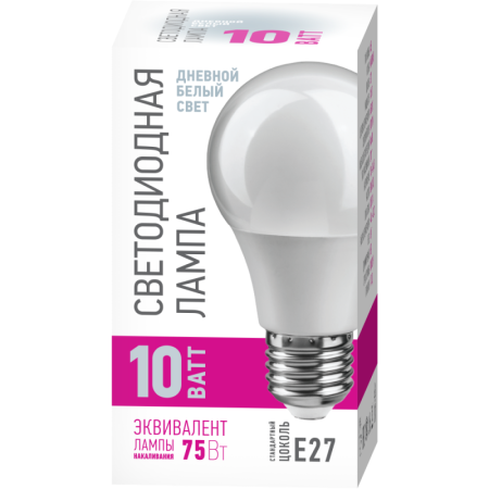 Лампа светодиодная 90 117 OLL-A55-10-230-6.5K-E27-PROMO 10Вт грушевидная 6500К E27 220-240В ОНЛАЙТ 90117