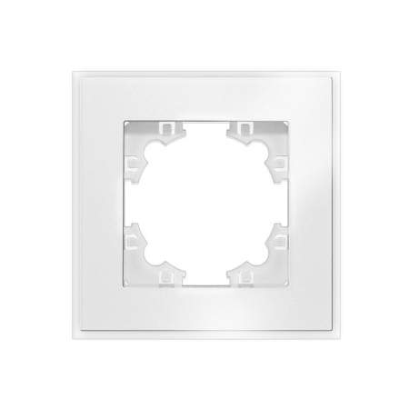 Рамка 1-м Афина стеклянная бел. UNIVersal 2242