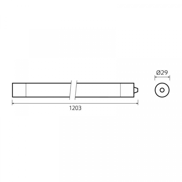 Светильник светодиодный 1203х29х29мм 24Вт 4000К 2500лм IP65 COMPACT линейный матов. GAUSS 143424224
