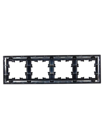 Рамка 4-м BRITE РУ-4-Бр хром/черн. IEK BR-M42-12-2-K23