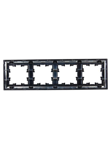 Рамка 4-м BRITE РУ-4-Бр хром/черн. IEK BR-M42-12-2-K23