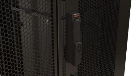 Шкаф напольный TTR-4261-DD-RAL9005 19дюйм 42U 2055х600х1000мм перед. и зад. распашные перфор. двери (75%) ручка с замком черн. (RAL 9005) разобран. Hyperline 425183