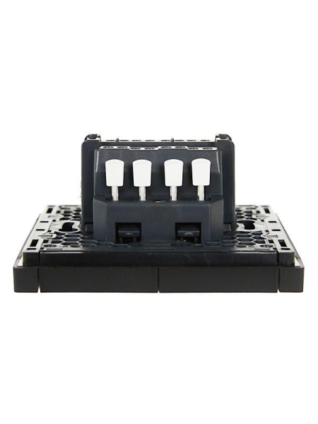 Выключатель проходной 2-кл. СП FORTE&PIANO 10А FP108 с индикацией черн. IEK FP-V22-1-10-1-K02