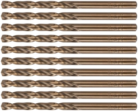 Набор сверл по металлу Profi 4.5х80мм с кобальтом 5проц. (уп.10шт) Cutop 48-45-10