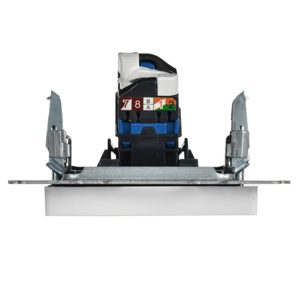 Розетка компьютерная СП BRITE РК10-БрАБ RJ45 кат.5E механизм арктич. бел. IEK BR-K10-1-K91