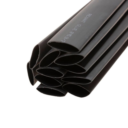 Трубка термоусадочная двустенная клеевая 15.9/7.95 (2:1) (уп.10шт) по 1м черн. Rexant 26-2106