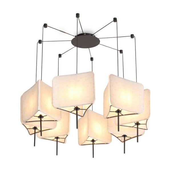 Светильник подвесной Bricola 8х40Вт E14 IP20 Freya FR5511PL-08B