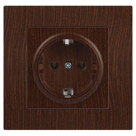 Розетка 1-м СП Accent 6-202-10 16А IP20 250В 2P+E Schuko венге Intro Б0063703