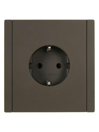Розетка СП FORTE&PIANO FP316 16А с заземл. без защ. шторок винт. крепл. сер. IEK FP-R11-16-K03