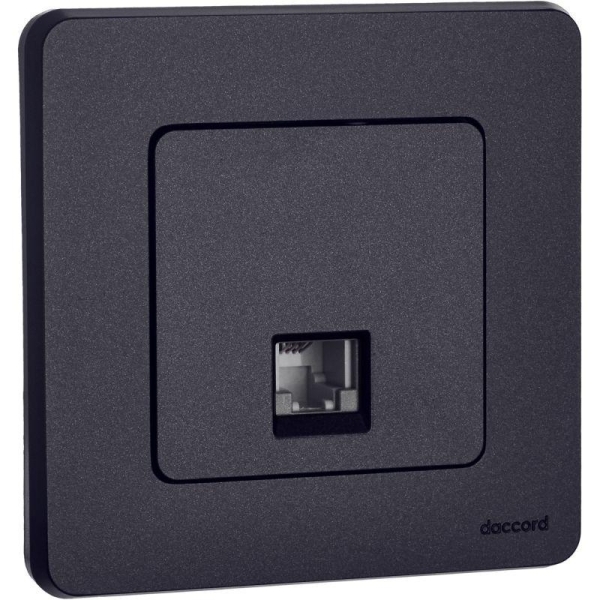 Розетка телефонная Inspiria RJ11 механизм антрацит IEK 673823