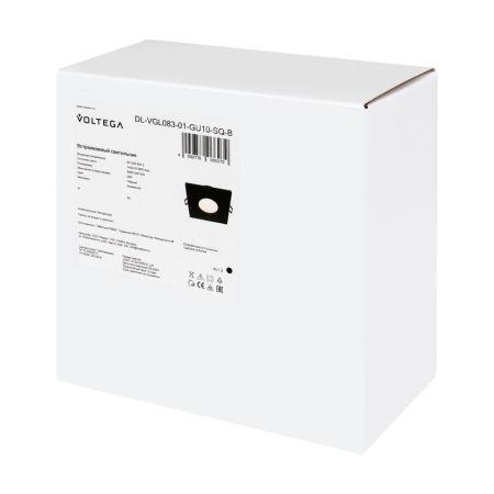 Светильник 270 10Вт GU10х1 IP65 встраив. Voltega DL-VGL083-01-GU10-SQ-B