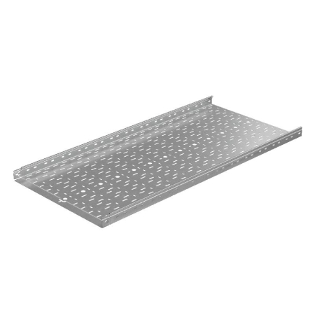 Лоток листовой перфорированный 600х50 L3000 сталь 1мм "Быстрый монтаж ПЛЮС" LPplus50-600-1.0-3000 оцинк. КМ PL0231