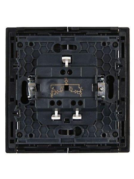 Выключатель 2-кл. СП FORTE&PIANO 10А FP106 с индикацией черн. IEK FP-V20-1-10-1-K02