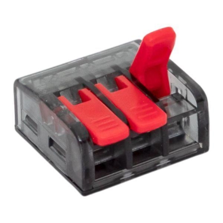 Клемма строительно-монтажная СМК 221-613 3-проводная 0.5-4.0(6)кв.мм с рычагом (уп.40шт) PROxima EKF plc-smk-221-613