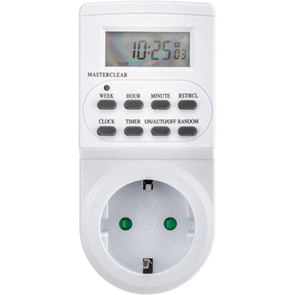 Таймер недельный электронный с заземл. 1.8кВт бел. REV 67073 1
