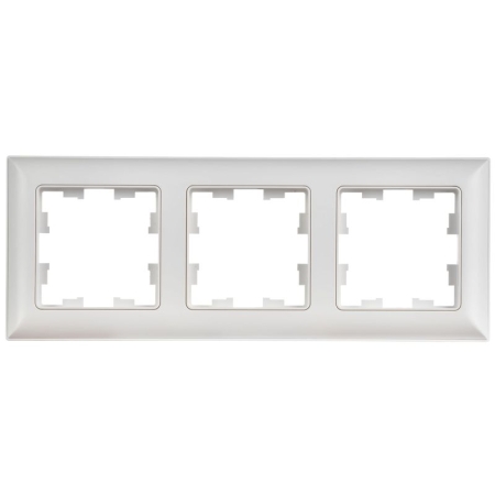 Рамка 3-м BRITE РУ-3-БрАБ арктич. бел./бел. IEK BR-M32-12-K91