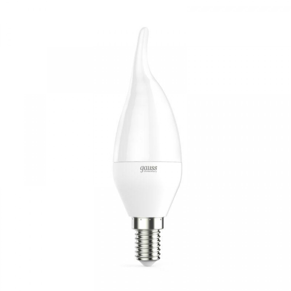 Лампа светодиодная Elementary 6Вт свеча на ветру 4100К нейтр. бел. E14 450лм GAUSS 34126