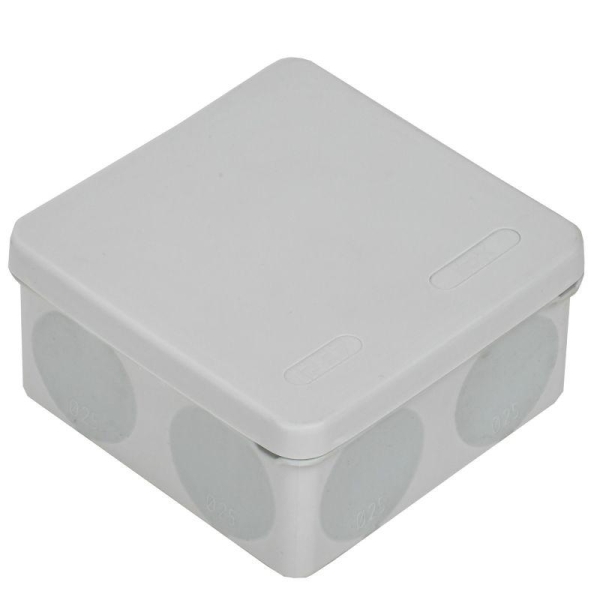 Коробка распаячная ОП КМ42455 100х100х50мм IP67 8 вводов сер. IEK UKO21-100-100-050-K41-66